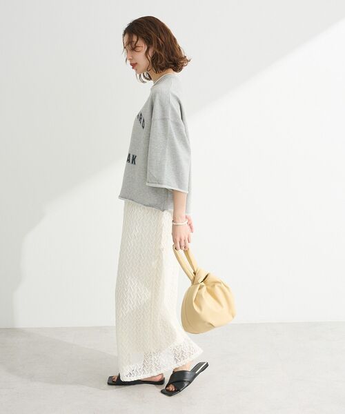 Sugar spoon(シュガースプーン)の「・SUGAR SPOON TORApt7分袖スウェット(スウェット・レディース・杢グレー/オフホワイト/チャコールグレー・FREE)」の5枚目の写真