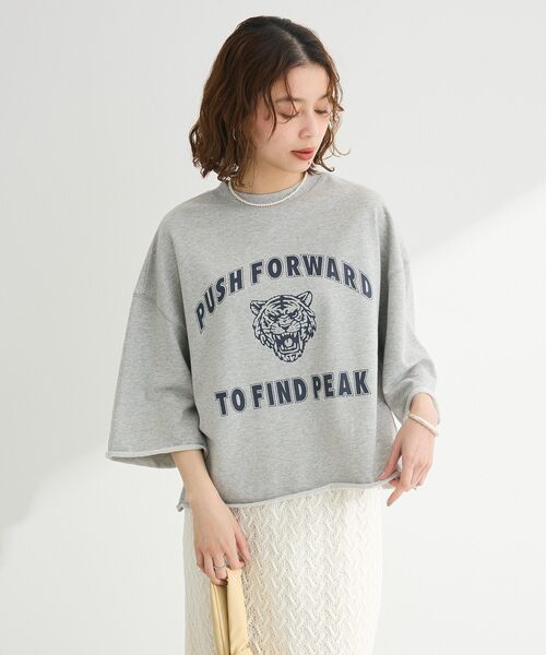 Sugar spoon(シュガースプーン)の「・SUGAR SPOON TORApt7分袖スウェット(スウェット・レディース・杢グレー/オフホワイト/チャコールグレー・FREE)」の7枚目の写真