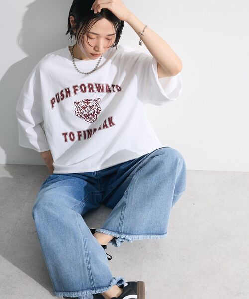 Sugar spoon(シュガースプーン)の「・SUGAR SPOON TORApt7分袖スウェット(スウェット・レディース・杢グレー/オフホワイト/チャコールグレー・FREE)」の20枚目の写真