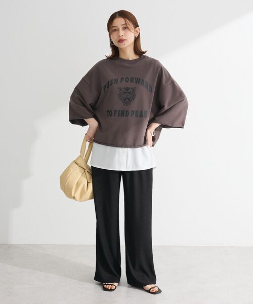 Sugar spoon(シュガースプーン)の「・SUGAR SPOON TORApt7分袖スウェット(スウェット・レディース・杢グレー/オフホワイト/チャコールグレー・FREE)」の21枚目の写真