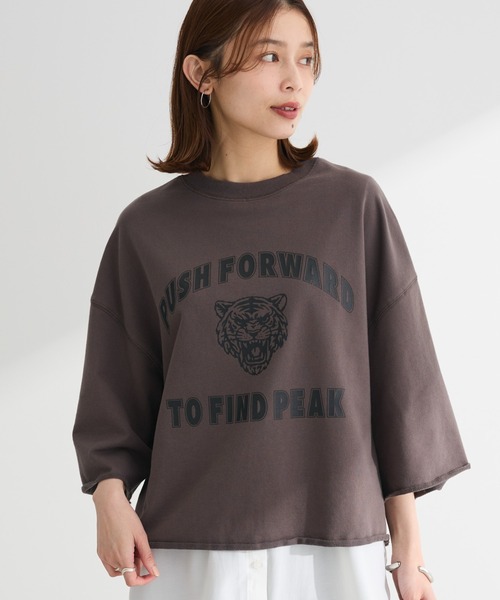 Sugar spoon(シュガースプーン)の「・SUGAR SPOON TORApt7分袖スウェット(スウェット・レディース・杢グレー/オフホワイト/チャコールグレー・FREE)」の2枚目の写真