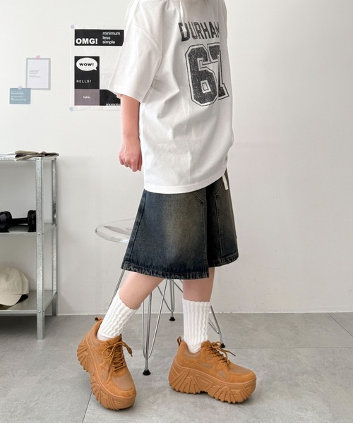 WEGO（ウィゴー）の「WEGO/ボリュームスニーカー（スニーカー・レディース・ホワイト/キャメル/シルバー/ブラック・MEDIUM/LARGE/SMALL）」の21枚目の写真