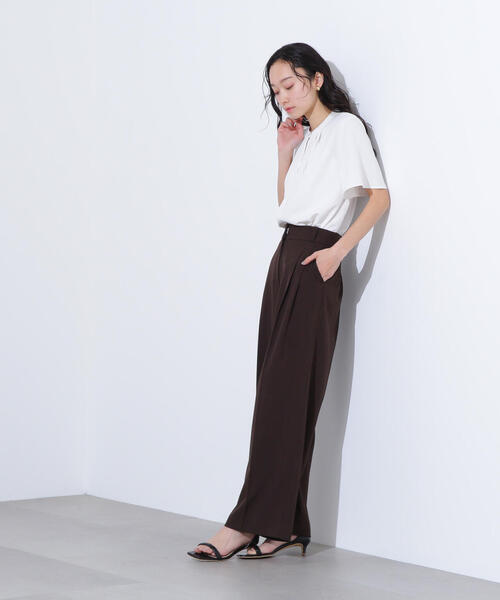 N.（N. Natural Beauty Basic）（エヌエヌナチュラルビューティーベーシック）の「フロントタックフレアスリーブブラウス（シャツ/ブラウス・レディース・ライトベージュ/オフホワイト/ブルー・MEDIUM）」の21枚目の写真