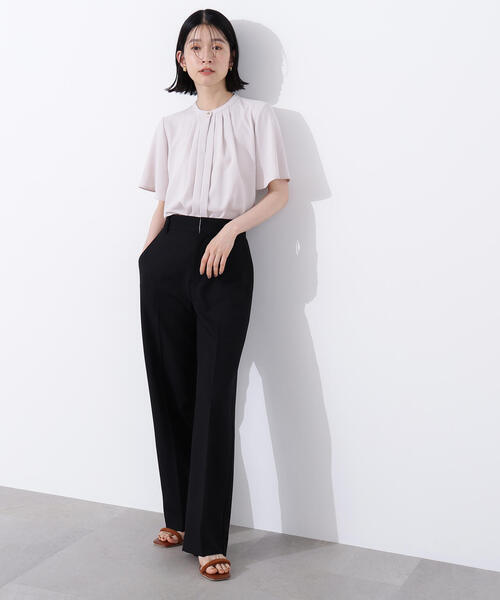 N.（N. Natural Beauty Basic）（エヌエヌナチュラルビューティーベーシック）の「フロントタックフレアスリーブブラウス（シャツ/ブラウス・レディース・ライトベージュ/オフホワイト/ブルー・MEDIUM）」の12枚目の写真