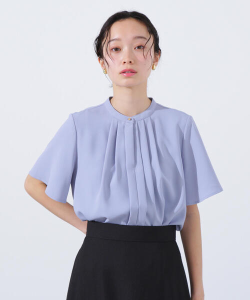 N.（N. Natural Beauty Basic）（エヌエヌナチュラルビューティーベーシック）の「フロントタックフレアスリーブブラウス（シャツ/ブラウス・レディース・ライトベージュ/オフホワイト/ブルー・MEDIUM）」の17枚目の写真