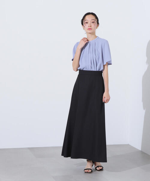 N.（N. Natural Beauty Basic）（エヌエヌナチュラルビューティーベーシック）の「フロントタックフレアスリーブブラウス（シャツ/ブラウス・レディース・ライトベージュ/オフホワイト/ブルー・MEDIUM）」の18枚目の写真