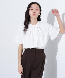 美品DOUBLE STANDARD CLOTHING フレアスリーブブラウス　白 フレアスリーブ」に該当するレディースのシャツ/ブラウス
