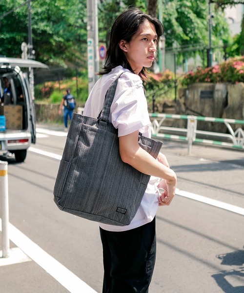 JEANS MATE(ジーンズメイト)の「【NEVEREND/ネバーエンド】草木染風トートバッグ(トートバッグ・メンズ・ブラック/グレー・FREE)」の13枚目の写真