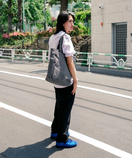 JEANS MATE(ジーンズメイト)の「【NEVEREND/ネバーエンド】草木染風トートバッグ(トートバッグ・メンズ・ブラック/グレー・FREE)」の14枚目の写真
