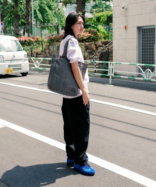 JEANS MATE(ジーンズメイト)の「【NEVEREND/ネバーエンド】草木染風トートバッグ(トートバッグ・メンズ・ブラック/グレー・FREE)」の12枚目の写真