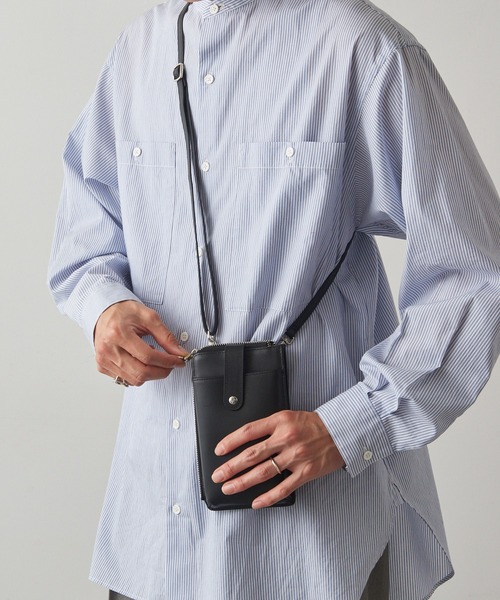 未使用タグ付き TOUS Kアイコン ウォレットショルダー モバイルショルダー セール】【HAUS】本革 スマホ/ウォレットショルダーケース trc