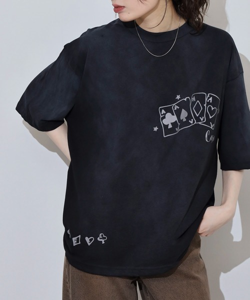 MANYMENMANYMINDS 古着風 半袖Tシャツ ピグメント スプレー加工