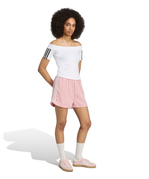 ショートパンツ ADIDAS RUFFLE SHORTS 5FT2217 adidas RUFFLE SHORTS / アディダス サテン ショーツ ラッフル
