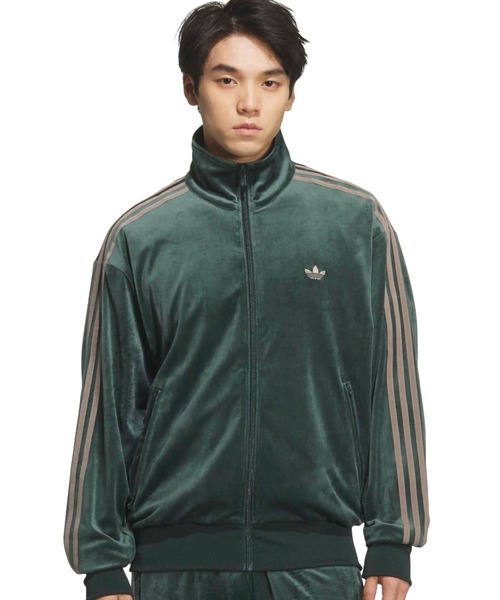 adidas ファイヤーバード ベロア トラックトップ ダークグリーン アディカラー クラシックス ファイヤーバード トラックトップ