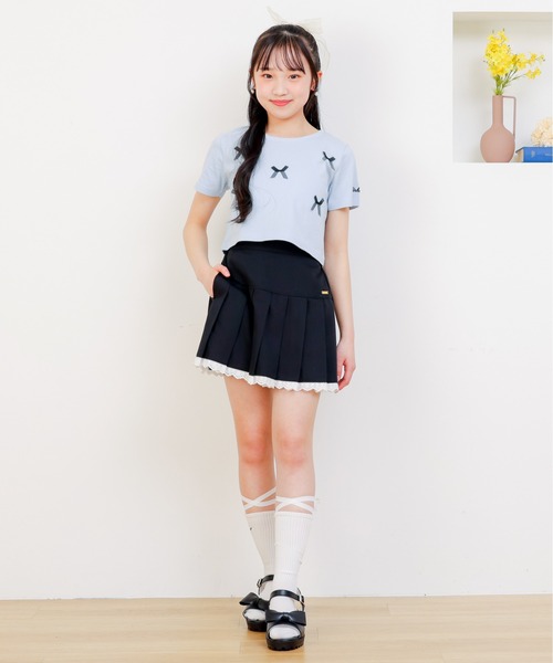 PINKHUNT(ピンクハント)の「PINKHUNT ピンクハント レースアップ ハイソックス 0731(ソックス/靴下・キッズ・ホワイト/ブラック・21-24cm/17-20)」の8枚目の写真