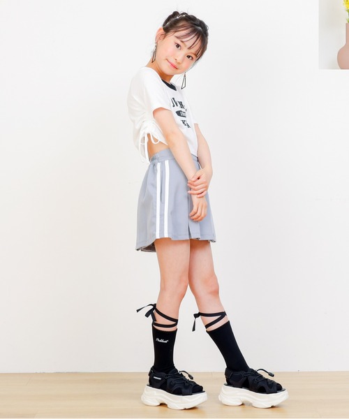 PINKHUNT(ピンクハント)の「PINKHUNT ピンクハント レースアップ ハイソックス 0731(ソックス/靴下・キッズ・ホワイト/ブラック・21-24cm/17-20)」の14枚目の写真