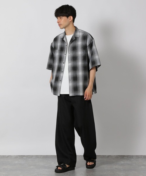 LAKOLE(ラコレ)の「オンブレチェック半袖シャツ / 491919(シャツ/ブラウス・メンズ・ブラック/ブルー/レッド・LARGE/MEDIUM)」の16枚目の写真