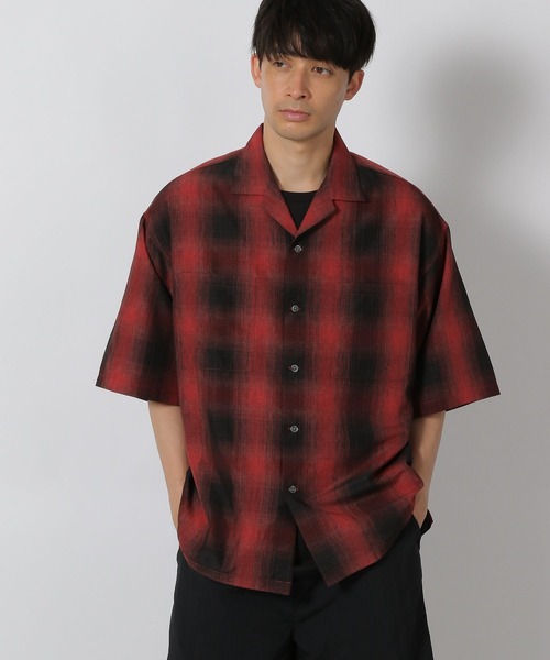 LAKOLE(ラコレ)の「オンブレチェック半袖シャツ / 491919(シャツ/ブラウス・メンズ・ブラック/ブルー/レッド・LARGE/MEDIUM)」の22枚目の写真