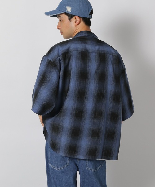 LAKOLE(ラコレ)の「オンブレチェック半袖シャツ / 491919(シャツ/ブラウス・メンズ・ブラック/ブルー/レッド・LARGE/MEDIUM)」の20枚目の写真