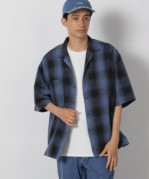 LAKOLE(ラコレ)の「オンブレチェック半袖シャツ / 491919(シャツ/ブラウス・メンズ・ブラック/ブルー/レッド・LARGE/MEDIUM)」の14枚目の写真