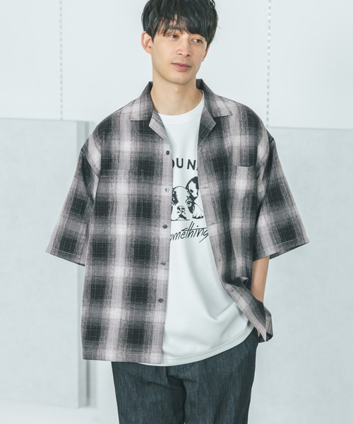 LAKOLE(ラコレ)の「オンブレチェック半袖シャツ / 491919(シャツ/ブラウス・メンズ・ブラック/ブルー/レッド・LARGE/MEDIUM)」の5枚目の写真