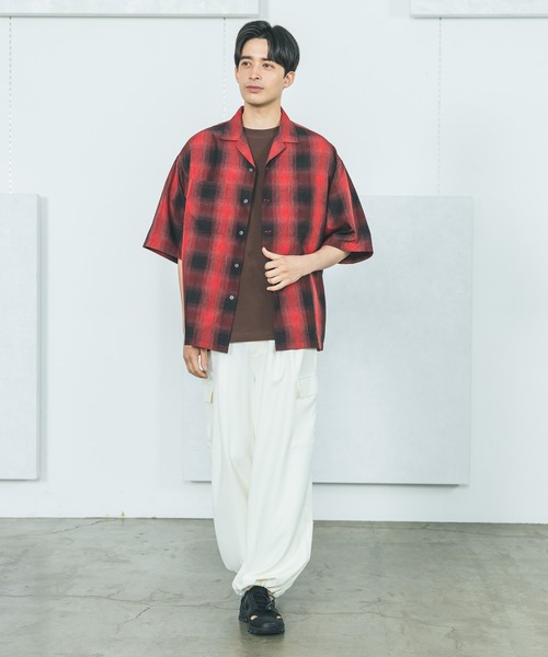 LAKOLE(ラコレ)の「オンブレチェック半袖シャツ / 491919(シャツ/ブラウス・メンズ・ブラック/ブルー/レッド・LARGE/MEDIUM)」の11枚目の写真