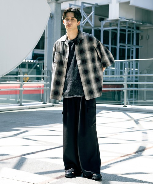 LAKOLE(ラコレ)の「オンブレチェック半袖シャツ / 491919(シャツ/ブラウス・メンズ・ブラック/ブルー/レッド・LARGE/MEDIUM)」の7枚目の写真