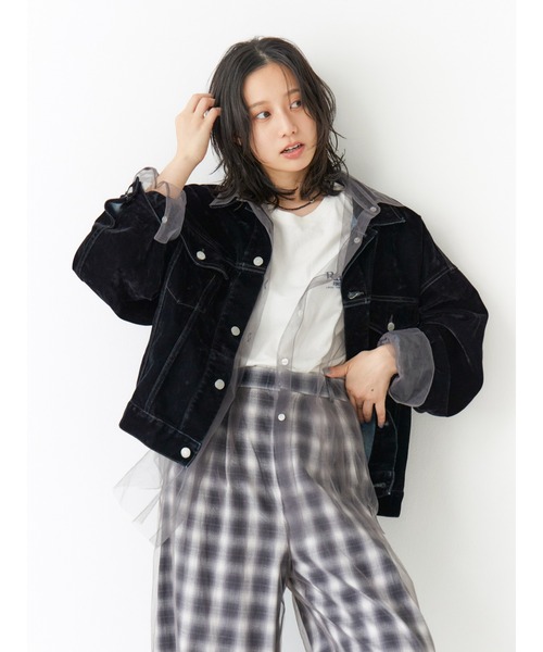 セール】フロッキー起毛デニムジャケット（デニムジャケット）｜Ungrid