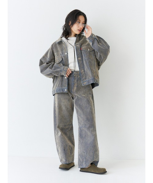 セール】フロッキー起毛デニムジャケット（デニムジャケット