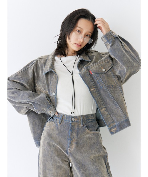 セール】フロッキー起毛デニムジャケット（デニムジャケット）｜Ungrid