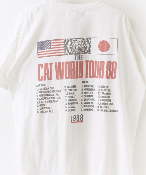 REMI RELIEF（レミレリーフ）の「REMI RELIEF/レミレリーフ HARD SP加工20/-天竺BIGサイズT(WORLD TOUR88) Tシャツ（Tシャツ/カットソー・メンズ・オフホワイト・XL/L）」の3枚目の写真