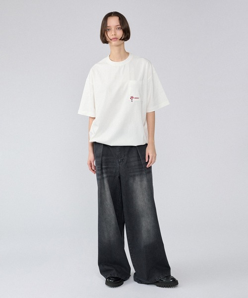 ONCILY(オンシェリー)の「SUMMER POCKET LOGO T-SHIRT / ポケットロゴTシャツ(Tシャツ/カットソー・メンズ・ホワイト系その他/ホワイト系その他2/オフホワイト/ブラック/その他・LARGE/SMALL/MEDIUM)」の21枚目の写真