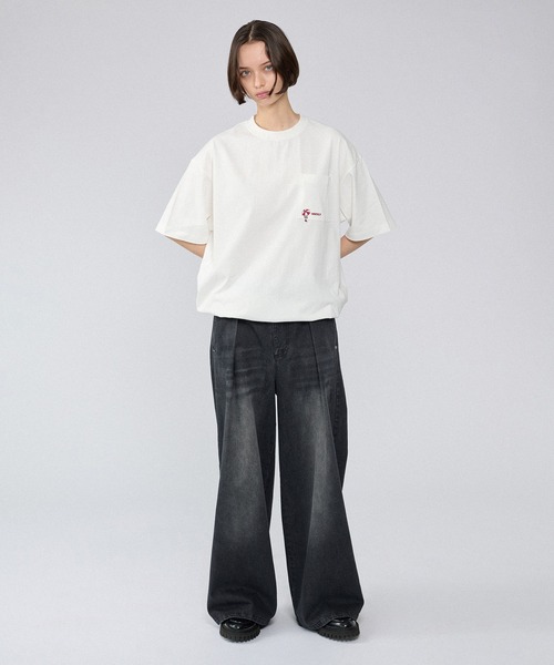 ONCILY(オンシェリー)の「SUMMER POCKET LOGO T-SHIRT / ポケットロゴTシャツ(Tシャツ/カットソー・メンズ・ホワイト系その他/ホワイト系その他2/オフホワイト/ブラック/その他・LARGE/SMALL/MEDIUM)」の22枚目の写真