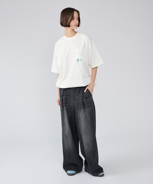 ONCILY(オンシェリー)の「SUMMER POCKET LOGO T-SHIRT / ポケットロゴTシャツ(Tシャツ/カットソー・メンズ・ホワイト系その他/ホワイト系その他2/オフホワイト/ブラック/その他・LARGE/SMALL/MEDIUM)」の14枚目の写真