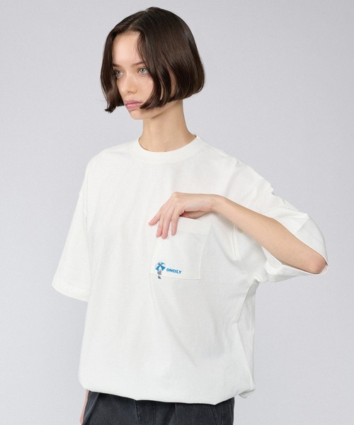 ONCILY(オンシェリー)の「SUMMER POCKET LOGO T-SHIRT / ポケットロゴTシャツ(Tシャツ/カットソー・メンズ・ホワイト系その他/ホワイト系その他2/オフホワイト/ブラック/その他・LARGE/SMALL/MEDIUM)」の11枚目の写真