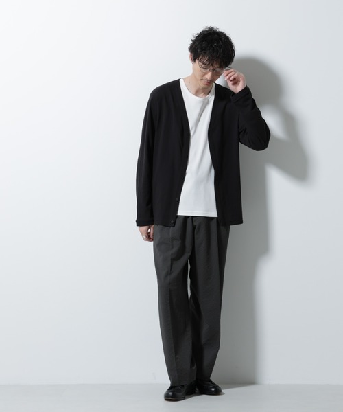 NANO universe(ナノユニバース)の「サッカータックイージーパンツ(セットアップ可)(その他パンツ・メンズ・チャコール/ブルー/ブラック・M/L)」の13枚目の写真