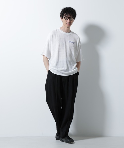 NANO universe(ナノユニバース)の「サッカータックイージーパンツ(セットアップ可)(その他パンツ・メンズ・チャコール/ブルー/ブラック・M/L)」の21枚目の写真