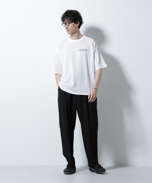 NANO universe(ナノユニバース)の「サッカータックイージーパンツ(セットアップ可)(その他パンツ・メンズ・チャコール/ブルー/ブラック・M/L)」の20枚目の写真