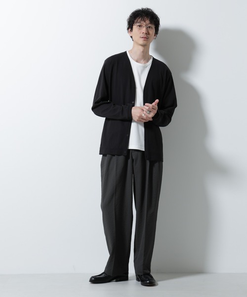 NANO universe(ナノユニバース)の「サッカータックイージーパンツ(セットアップ可)(その他パンツ・メンズ・チャコール/ブルー/ブラック・M/L)」の14枚目の写真