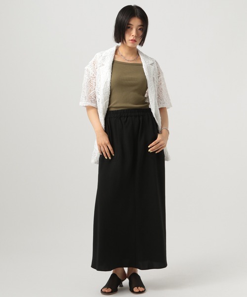 BAYFLOW（ベイフロー）の「ラスターバイアスナロースカート（スカート・レディース・ブラック/ブラウン/ライトグリーン・FREE）」の18枚目の写真