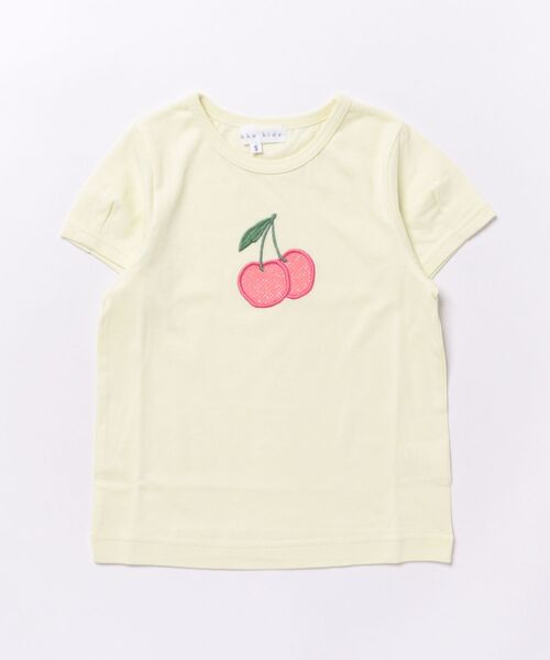 HAKKA KIDS（ハッカキッズ）の「シャーベットカラーアップリケ接触冷感Tシャツ（Tシャツ/カットソー・キッズ・パープル/イエロー/ホワイト/ピンク/ライトブルー・S/M）」の4枚目の写真