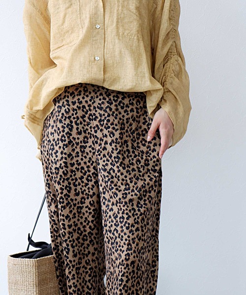 Jines（ジネス）の「レオパード柄ワイドパンツ（その他パンツ・レディース・キャメル/ホワイト・38）」の6枚目の写真