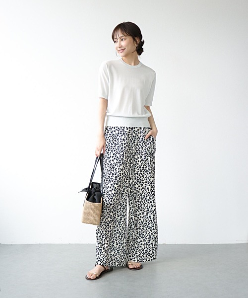 Jines（ジネス）の「レオパード柄ワイドパンツ（その他パンツ・レディース・キャメル/ホワイト・38）」の8枚目の写真