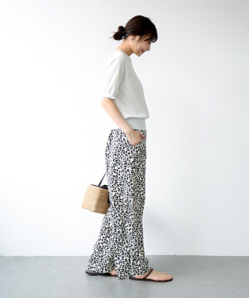 Jines（ジネス）の「レオパード柄ワイドパンツ（その他パンツ・レディース・キャメル/ホワイト・38）」の9枚目の写真