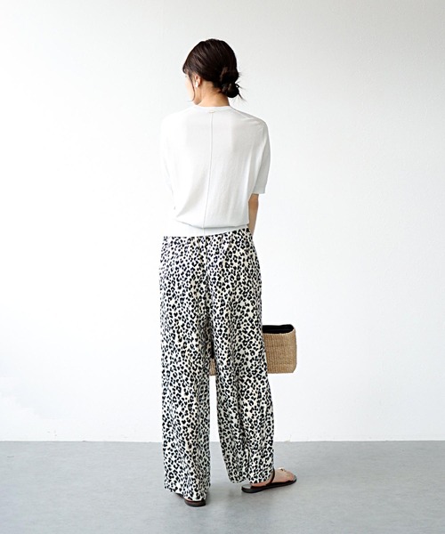 Jines（ジネス）の「レオパード柄ワイドパンツ（その他パンツ・レディース・キャメル/ホワイト・38）」の10枚目の写真