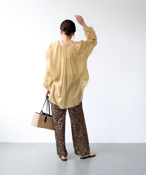 Jines（ジネス）の「レオパード柄ワイドパンツ（その他パンツ・レディース・キャメル/ホワイト・38）」の5枚目の写真