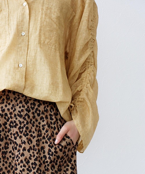 Jines（ジネス）の「レオパード柄ワイドパンツ（その他パンツ・レディース・キャメル/ホワイト・38）」の7枚目の写真