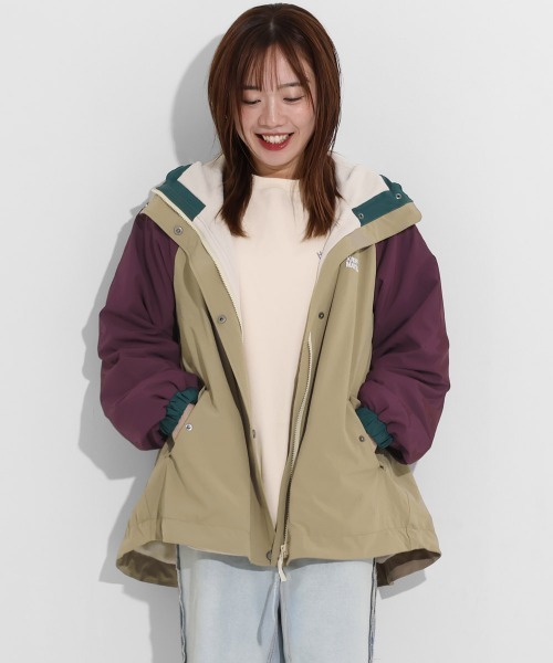 KRIFF MAYER Lady's Collection（クリフメイヤーレディースコレクション）の「【Aライン･ミディアム丈】ゆったりAラインマンパ（マウンテンパーカー・レディース・ブラック/その他5/パープル/ベージュ/カラフル/グリーン・LARGE/MEDIUM）」の10枚目の写真