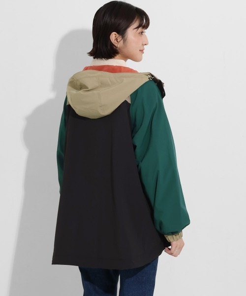 KRIFF MAYER Lady's Collection（クリフメイヤーレディースコレクション）の「【Aライン･ミディアム丈】ゆったりAラインマンパ（マウンテンパーカー・レディース・ブラック/その他5/パープル/ベージュ/カラフル/グリーン・LARGE/MEDIUM）」の11枚目の写真