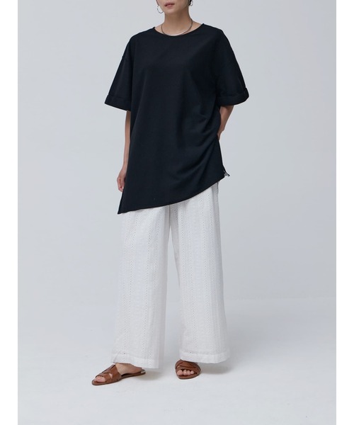 Brown&Street（ブラウンアンドストリート）の「【Daily Luxe】オーバーサイズトップス（Tシャツ/カットソー・レディース・ブラック/ネイビー・FREE）」の22枚目の写真